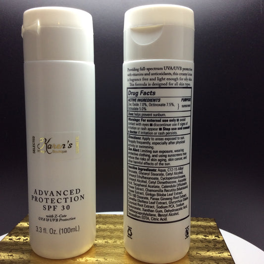 Advanced Protection SPF 30  with Z-coteUVA &UVB Protection